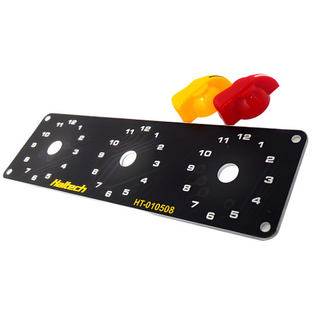 Haltech Haltech Triple Switch Panel Kit includes Yellow & Red knobs | race-shop.ro