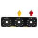 Haltech Haltech Triple Switch Panel Kit includes Yellow & Red knobs | race-shop.ro