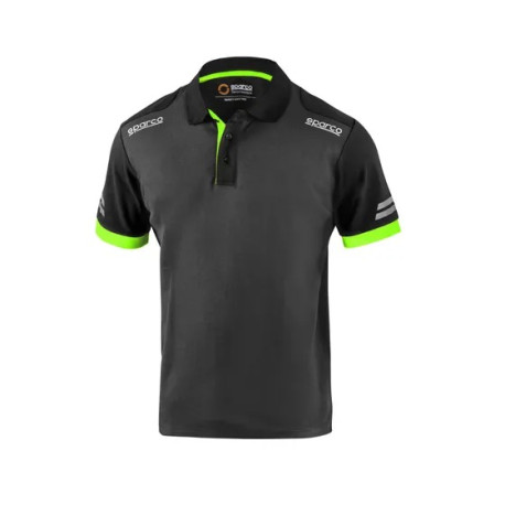 Tricouri SPARCO TECH POLO TW, gri/verde fluorescent | race-shop.ro