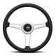 Volane sport 3 spokes steering wheel MOMO RETRO 360mm, leather | race-shop.ro