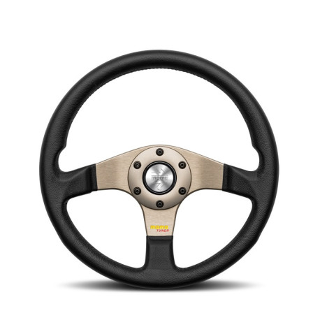Volane sport 3 spoke steering wheel MOMO TUNER anthracite 350mm, leather | race-shop.ro