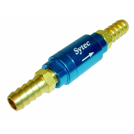 Supape unisens Sytec Motorsport supapă de combustibil unidirecțională cu fiting push on (10mm) - Albastru | race-shop.ro