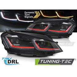 Faruri pentru VW GOLF VII 13-17 (DRL LED ROȘU SECUENȚIAL)