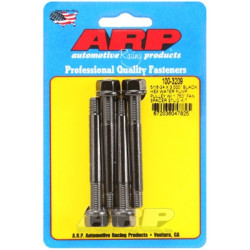 Şurub ARP 5/16-24 x 3.000 negru hexagonal pentru pompa de apă cu știft pentru curea cu 1.750 spacer pentru ventilator - 8740 oţe