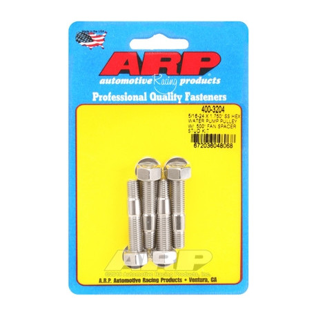 Componente motor ARP 5/16-24 x 1.750" Șuruburi hexagonale din oțel inoxidabil pentru pompa de apă cu 0.500" distanțier pentru ventilator | race-shop.ro