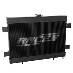 Radiator universal din aluminiu (2 intrări și 2 ieșiri) - 650x510x63mm - Negru