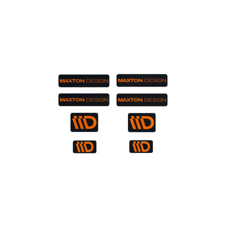 Autocolante 3D Sticker Set Maxton Design (Black and Orange) | race-shop.ro