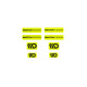 Autocolante 3D Sticker Set Maxton Design (Lime and Black) | race-shop.ro