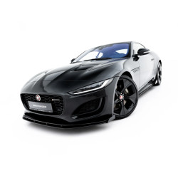 Splitter frontal Street Pro + Flaps Jaguar F-Type X152 Facelift 2 (Negru + Flaps Lucioase)