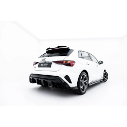 MAXTON DESIGN difuzor bară spate + imitație evacuare pentru Audi A3 S-Line Sportback 8Y Facelift