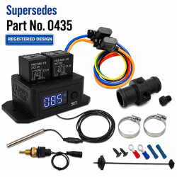 Comutator dublu ventilator digital termic cu kit senzor termic 1/4" NPT cu adaptor inline de 35 mm