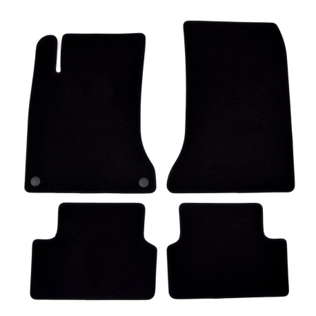Dedicate Covorașe auto premium din velur negru pentru MERCEDES CLA C117 2013-2018 4 bucăți | race-shop.ro