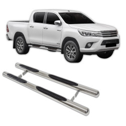 Praguri laterale din oțel inoxidabil pentru Toyota Hilux 4D 2015-2022