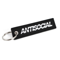 Jet tag keychain "ANTISOCIAL"