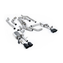Milltek GPF-back exhaust (louder) for Audi S8 4.0 TFSI V8 Saloon/Sedan (D5) (GPF) 2020+ - Cerakote black tips