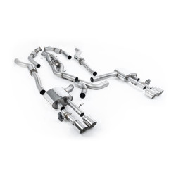 Milltek GPF-back exhaust resonated for Audi S8 4.0 TFSI V8 Saloon/Sedan (D5) (GPF) 2020+ - Polished tips