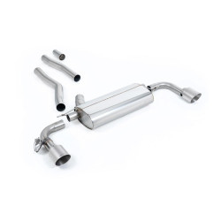 Milltek GPF-back exhaust for BMW 1 Series 128ti 5 Door 2021+ - Brushed titanium tips