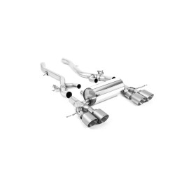 Milltek sistem de evacuare axle-back pentru BMW M2 Coupe (GPF) 2023+ - tipsuri titan periat