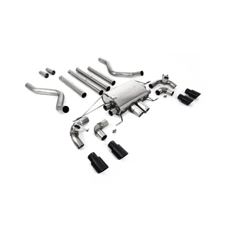 SISTEME DE EVACUARE Milltek Milltek GPF-back exhaust (louder) valved for Land Rover Defender 110 5.0 V8 425PS & 525PS (GPF) 2021+ - Cerakote black tips | race-shop.ro
