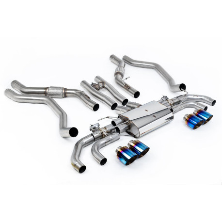 SISTEME DE EVACUARE Milltek Milltek Cat-back exhaust for Range Rover Sport SV 4.4 Twin Turbo V8 (L461) (non-GPF) 2024+ - Burnt/blue titanium tips | race-shop.ro