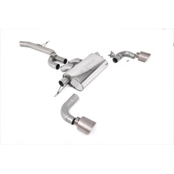Milltek GPF-back exhaust for Toyota Supra A90 2.0 Turbo B48 (non-GPF) 2021+ - Brushed titanium tips