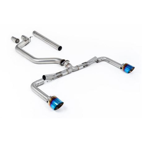 SISTEME DE EVACUARE Milltek Milltek Cat-back exhaust (loudest) for Volkswagen Golf Mk8 GTi (non-GPF, , 80mm OPF/GPF) 2021-2024 - Burnt/blue titanium tips | race-shop.ro