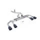 Milltek GPF-back exhaust (loudest) non-valved for Volkswagen Golf Mk8 R 2.0 TSI 320PS (GPF) 2021-2024 - Cerakote black tips