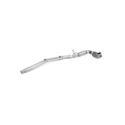 Milltek Large-bore downpipe with sports cat for Volkswagen Tiguan R 320ps EA888.4 MQB EVO (GPF, race cat, Back) 2021+