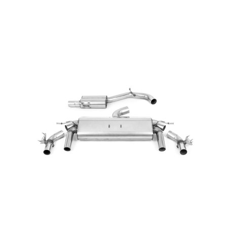 SISTEME DE EVACUARE Milltek Milltek Cat-back exhaust for Volkswagen T-Roc R 2.0TSI 300ps 2022+ - Quad burnt titanium tips | race-shop.ro