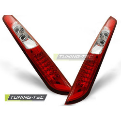 TUNING-TEC stopuri LED pentru FORD FOCUS MK2 09.04-08 HATCHBACK, roșu-alb
