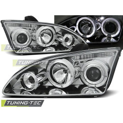 TUNING-TEC faruri (Angel Eyes) pentru FORD FOCUS II 09.04-01.08 (H1), crom