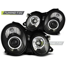 TUNING-TEC faruri (Angel Eyes) pentru MERCEDES W208 CLK 03.97-04.02 (H7/H1), negru