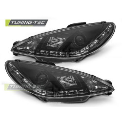 Faruri Peugeot 206 10.98-02 lumină de zi negru