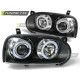 TUNING-TEC faruri (Angel Eyes) pentru VW GOLF 3 09.91-08.97 (H1), negru, V2