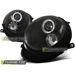 Faruri Angel Eyes negru pentru BMW Mini (Cooper) 06-14
