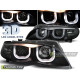 TUNING-TEC faruri (Angel Eyes) pentru 3D BMW E46 09.01-03.05 S/T (LIMOUSINE, TOURING, H7/H1), negru