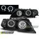 TUNING-TEC faruri (Angel Eyes) pentru BMW E46 09.01-03.05 (LIMOUSINE, TOURING, H7/H1), negru