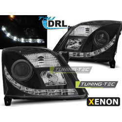 Faruri Opel Vectra C 04.02-08.05 DRL negru xenon D2S