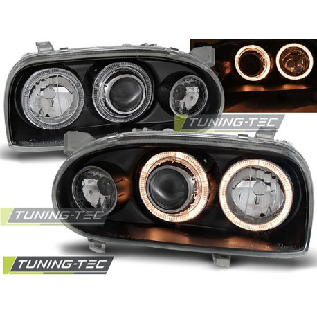 Iluminare auto TUNING-TEC faruri (Angel Eyes) pentru VW GOLF 3 09.91-08.97 (H7), negru, V2 | race-shop.ro