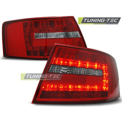 TUNING-TEC stopuri LED pentru AUDI A6 C6 SEDAN 04.04-08, roșu-alb, V1