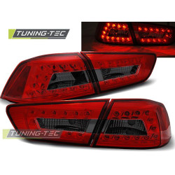 TUNING-TEC stopuri LED pentru MITSUBISHI LANCER 8 SEDAN 08-11 (LIMOUSINE, fără omologare), roșu-fumuriu