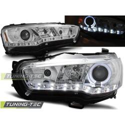 TUNING-TEC faruri (DRL) pentru MITSUBISHI LANCER 8 08-16 (H7/H1, fără omologare), crom