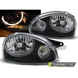 Faruri Opel Corsa B 02.93-10.00 Angel Eyes negru