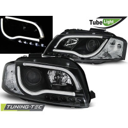 Faruri tube light negre pentru Audi A3 8P 05.03-03.08