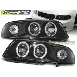 Faruri Angel Eyes negru pentru Audi A4 11.94-12.98