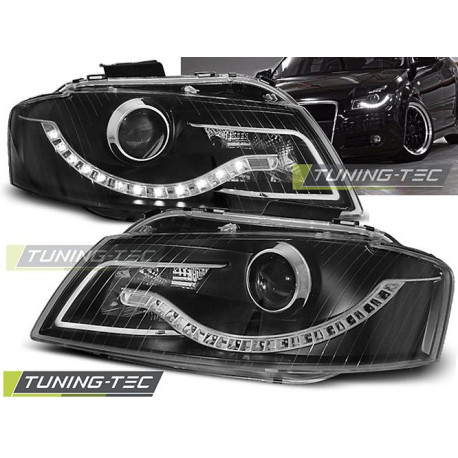 Iluminare auto TUNING-TEC faruri (DRL) pentru AUDI A3 8P 05.03-03.08 (H9), negru | race-shop.ro