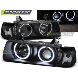 Faruri Angel Eyes CCFL negru pentru BMW E36 12.90-08.99 C/C