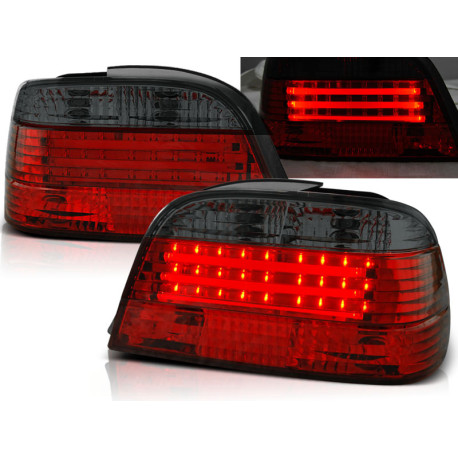 Iluminare auto TUNING-TEC stopuri LED (LED Bar) pentru BMW E38 06.94-07.01, roșu-fumuriu | race-shop.ro