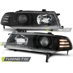TUNING-TEC faruri (Angel Eyes) pentru HONDA PRELUDE 02.92-01.97 (H7/HB3, fără omologare), negru