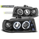 Iluminare auto Faruri Angel Eyes negru pentru Seat Ibiza / Cordoba/ Polo Variant, sedan 10.93-08.99 | race-shop.ro